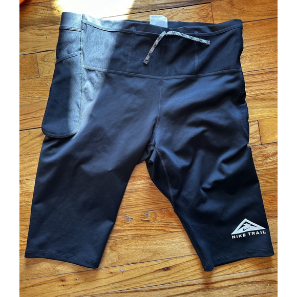 Nike Trail Lava Loops Dri-FIT Running 1/2 Length Tights Shorts Black Men’s XL - Picture 8 of 11